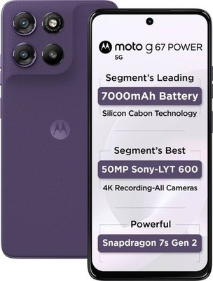 Moto g67 power 5G (Pantone Parachute, 128 GB 8GB RAM) 7s Gen 2 Global Version.