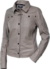 Womens Button Front Lambskin Leather Jacket Casual Shirt Long Sleeve Jacket