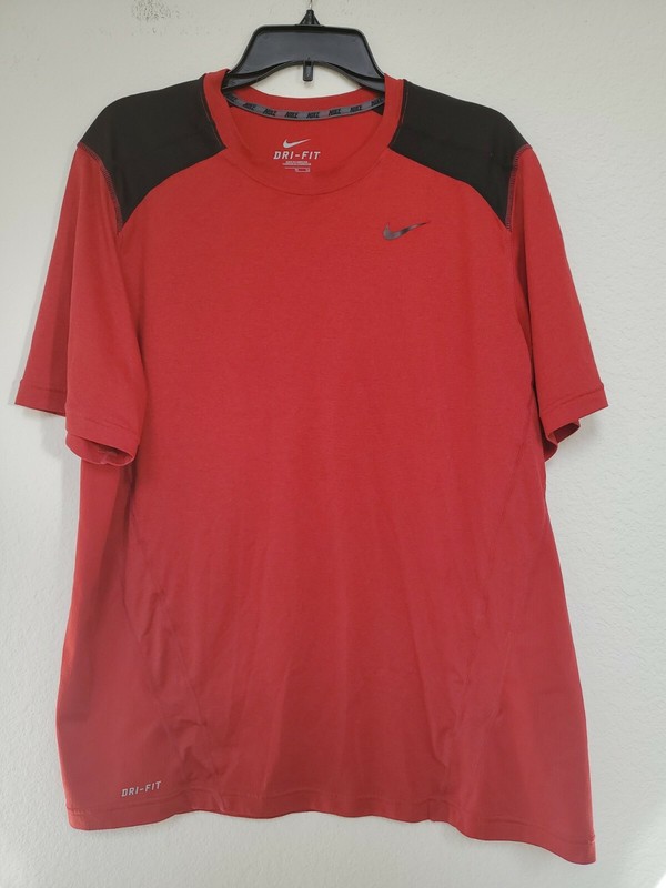 Nike Dri-Fit Activewear Shirt Mens Size XL Pre-owned Red/Black BRED 