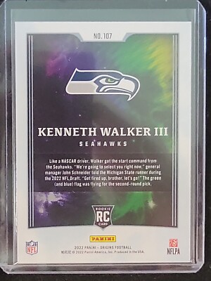 Kenneth Walker 2022 Origins Rookie Card 🔥 Seahawks 🔥 | eBay