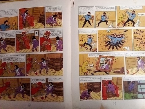 BD Ancienne Les Aventures De Tintin Le Secret De La Licorne 1947 EO. Etat Usé - Photo 12/15