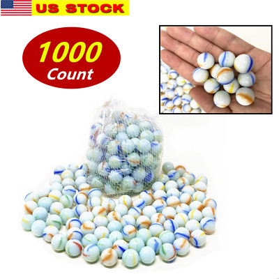 Lot of 1000 Glass Marbles 12lb Glass 5/8'' 16mm Bulk Wholesale Toy SlingShot Ammo