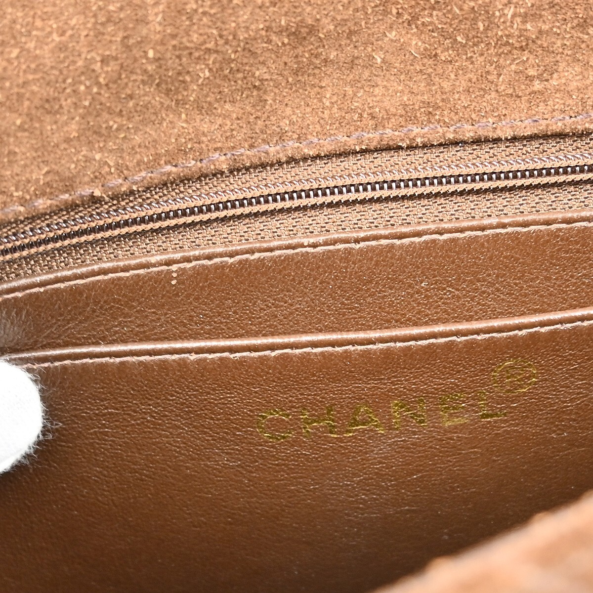 Chanel Brown Suede Single Flap Shoulder Bag XX07087 | eBay