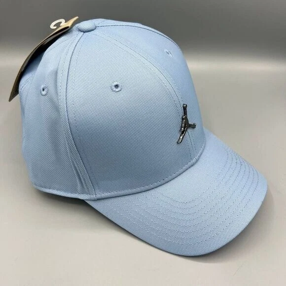 Gorra Air Jordan Hombre M-L Azul Metal Logo Jumpman Correa Trasera Gorra Nueva Foto 3 de 4