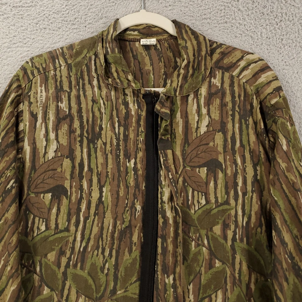 Vintage Bug Net Lightweight Realtree Camo Jacket Mens M Hunting USA Full Zip - Image 2 of 4