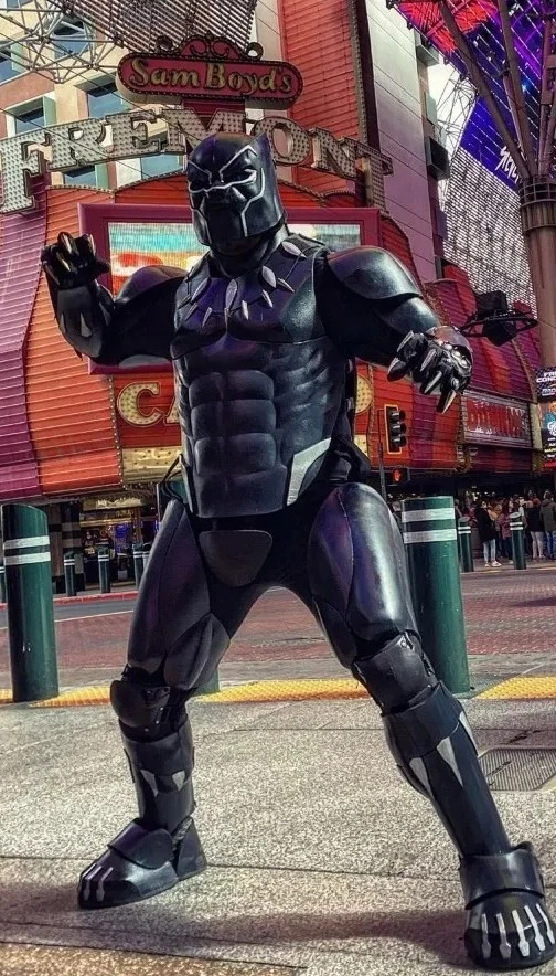 Disfraz de pantera negra para adultos Juegos con disfraces Halloween EVA Espuma Traje muscular Armadura Foto 2 de 4