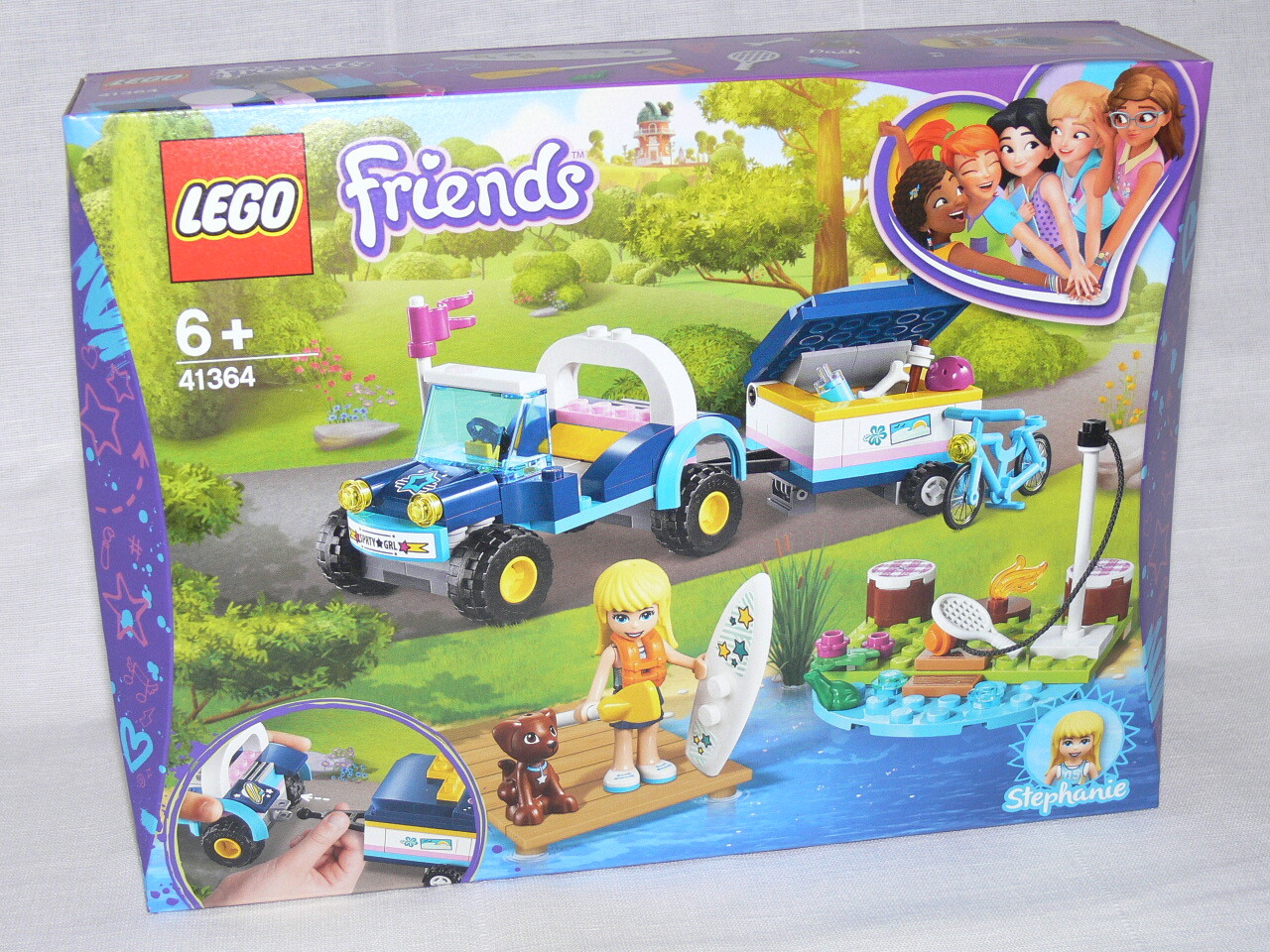 LEGO Friends 41364 Stephanies Cabrio mit Anhänger Hund Fahrrad Paddleboard NEU - Bild 2