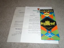 1932 Seeing Toronto Canada Brochure & Letter, Grey Line