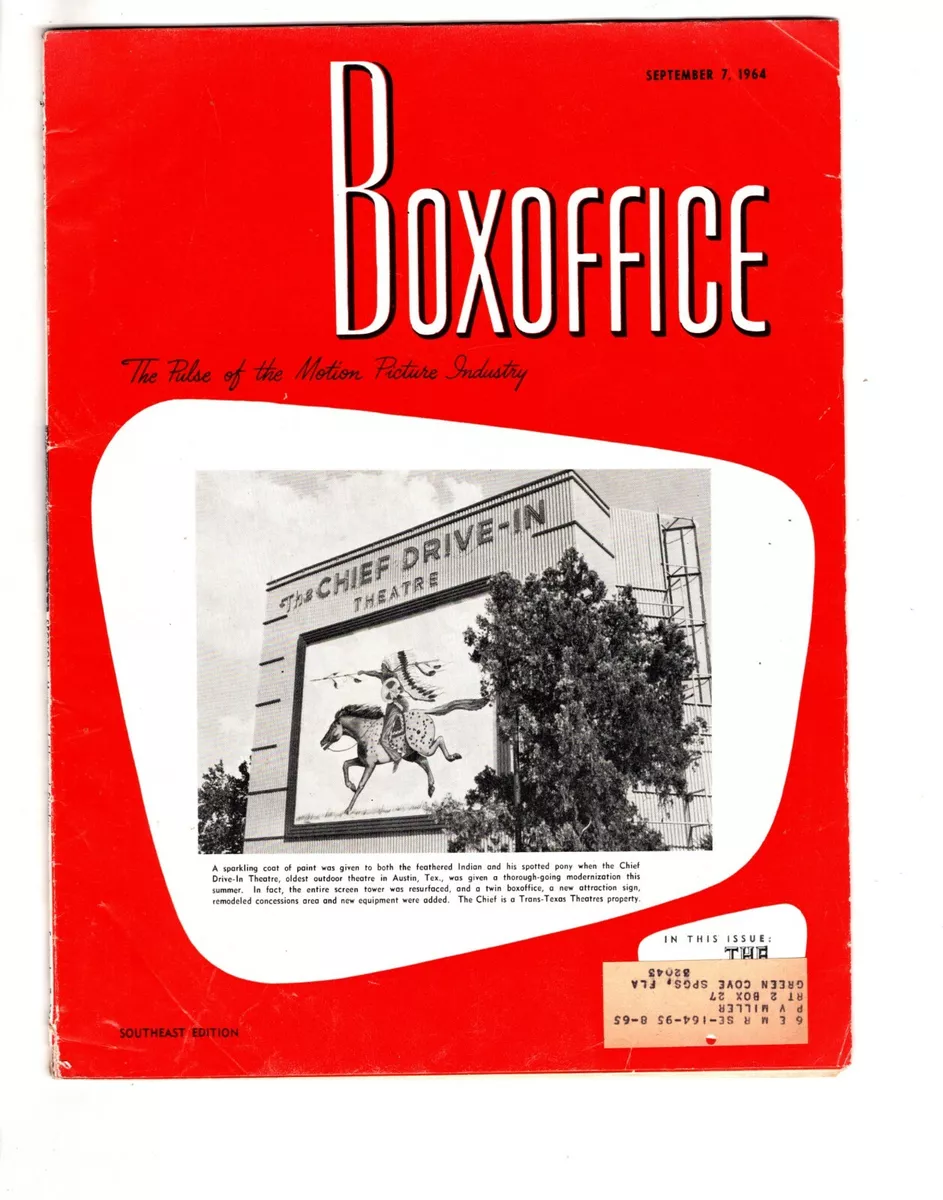 BOXOFFICE MAGAZINE 1964 Featuring Godzilla vs The Thing Movie AD