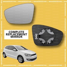 Left near side for VW Polo 2009-2017 heated wing door mirror glass