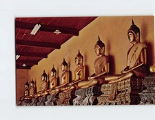 Postcard A Gallery of Buddha Statues in Wat Pho Bangkok Thailand