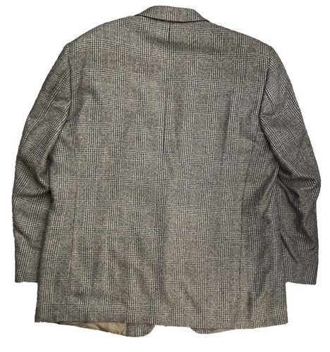 Vito Ruffolo Tweed Blazer 48R Plaid Lanificio Di Pray Biella Italy Wool Silk - Picture 6 of 11