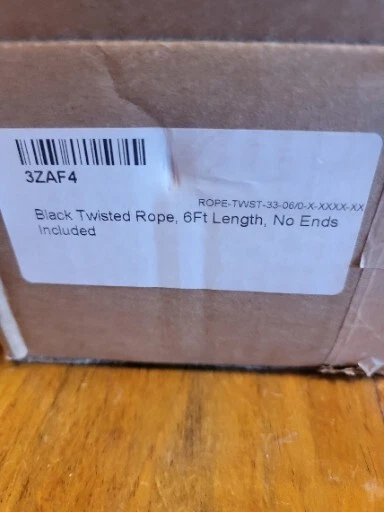 LAWRENCE METAL ROPE-TWST-33-06/0 Barrier Rope 1-1/2" X 6' Length Black No Ends - Image 2 of 2