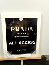 Fashion Week "Prada Pass" by BY Jodi Framed Print Under Glass, never used