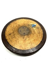 Beautiful Antique Track and Field Wood and Metal Throwing Discus Disc
