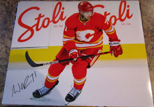 WALKER DUEHR SIGNED 8X10 MATTE PHOTO CALGARY FLAMES (A)