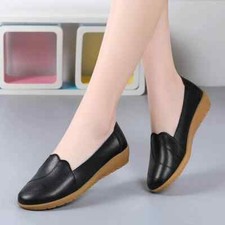 Genuine Leather Shoes Women White Loafers Summer Shoes Woman Leather Flats