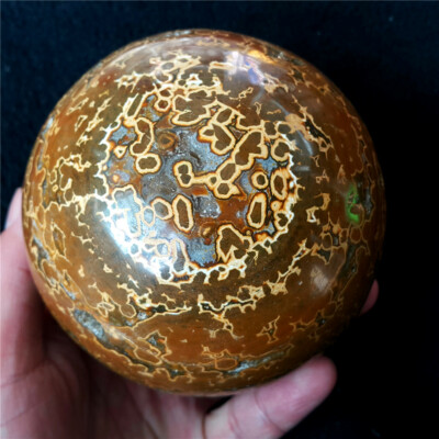 RARE 1465 G 100mm NATURAL polishing OCEAN JASPER Crystal Ball HEALING  J92