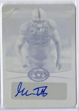 2013 GREG WEBB Leaf Army All-American Bowl Auto YELLOW PRINTNIG PLATE 1/1