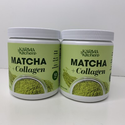 (2) Karma Kitchen Matcha + Collagen  Energy Antioxidants Skin Hair Nail Health