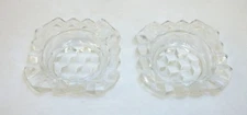 Fostoria American Crystal Glass Dainty Ashtrays - Set of 2