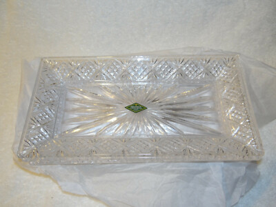 5 - Dublin Rectangular Crystal Tray, 12 Inch x 6.5 Inch Shannon Crystal