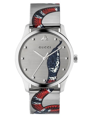 Gucci Orologio G-Timeless con testa serpente nel quadrante YA1264123 | eBay