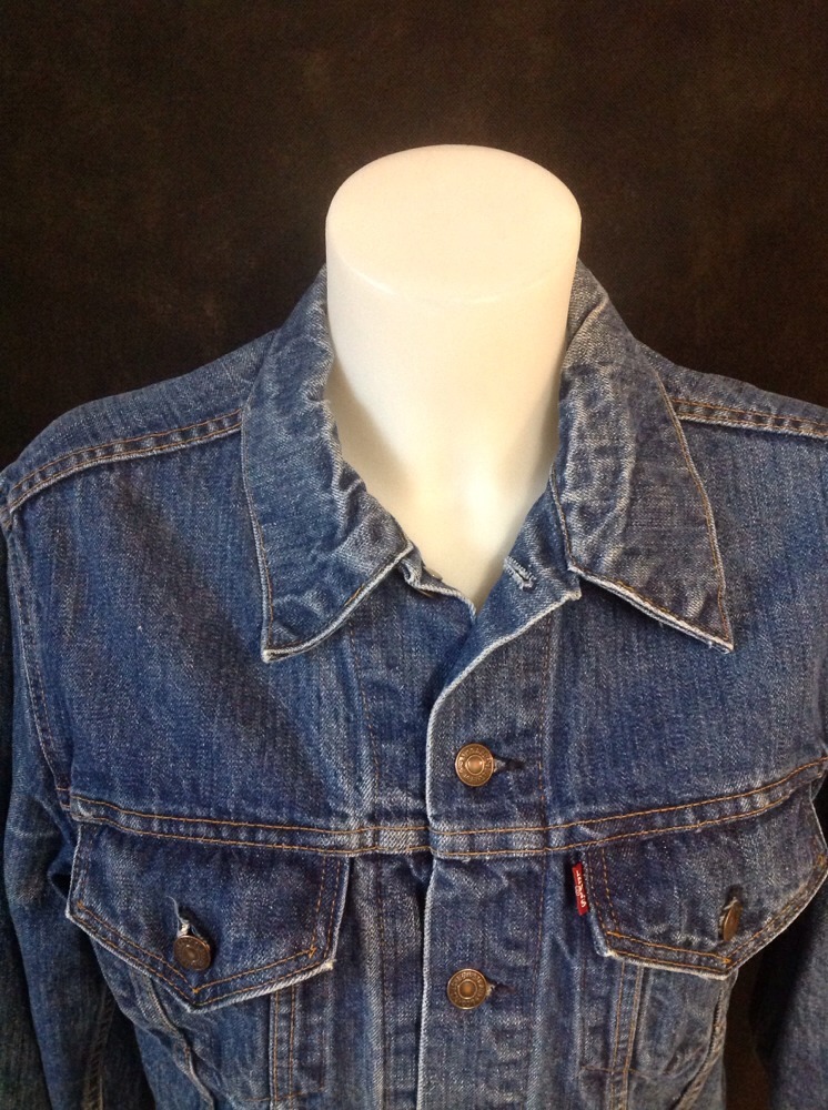 levis denim jacket red