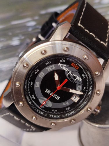 KAHUNA QUARTZ BLACK & GRAY DIAL 10575 MEN'S FULL WORKING CONDITION VINTAGE WATCH - Picture 12 of 24