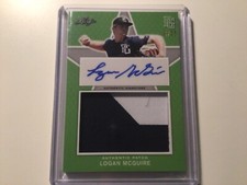 2020 LOGAN MCGUIRE LEAF PERFECT GAME AUTO GREEN ROOKIE 2 COLOR PATCH #8/25. 002