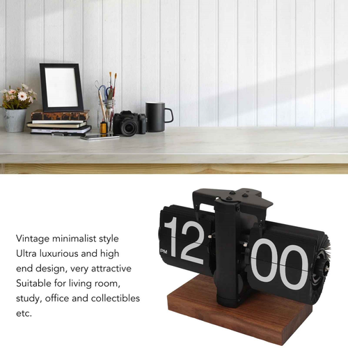 Retro Electrical Digital Flip Clock Flipping Out Home Office Tabletop Flip Clock - Picture 8 of 9