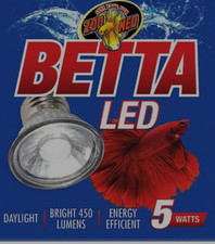 Zoo Med Betta Fish LED Daylight Bright 450 Energy Efficient 5 Watts Bulb
