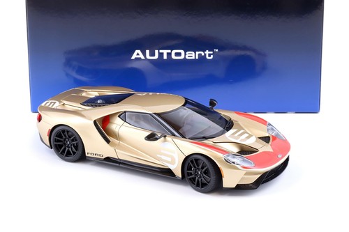 1:18 AUTOart Ford Gt 2022 64 Heritage Edizione Holman Moody Oro Bianco Rosso - Imagen 2 de 5