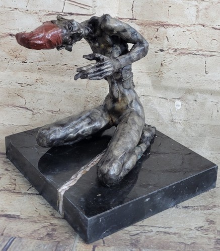 Grotesque Evil Monster Zombie Nude Figure Bronze Sculpture Statue Original Art - Picture 3 of 10