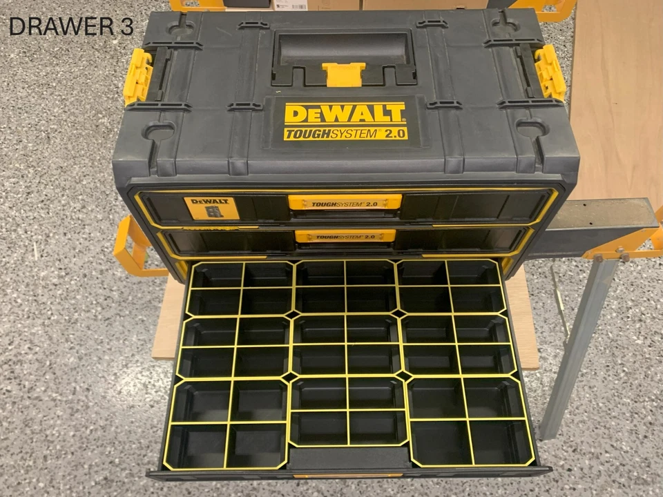 DeWALT ToughSystem 2.0 3 Drawer 3D Printed Tool Organizer bins - Image 3 of 4