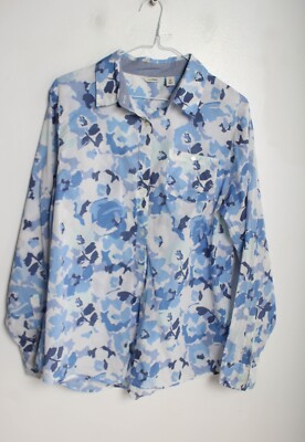 Vintage LL Bean Damen Shirt mit Blumenmuster - Multi - Größe M (I2)