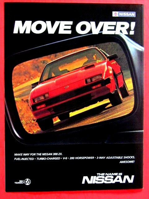 1985 NISSAN 300 ZX Move Over ! Original Print Ad 8.5 x 11 1985 NISSAN 300 ZX Move Over ! Original Print Ad 8.5 x 11