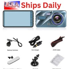 DUAL LENS Dash Recorder Cam 170 Degree Wide Angle Universal Car Fitment