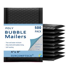  000 4x8 4x7 Poly Bubble Padded Envelopes Mailers Shipping Bags BLACK 500 PCS