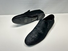 Jimmy Choo Men  s Black Evening Loafer Dress Shoes Calf Hair Slip On Size 41 US 8