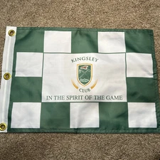 KINGSLEY GOLF CLUB PIN FLAG WITH GROMMETS FREE SHIP AUTOS PGA TOUR TIGER WOODS