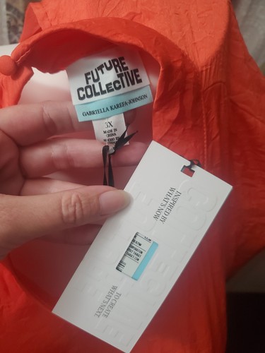 Nuevo con etiquetas Future Collective Naranja Maxi Vestido (3X) Talla Grande - Imagen 6 de 9