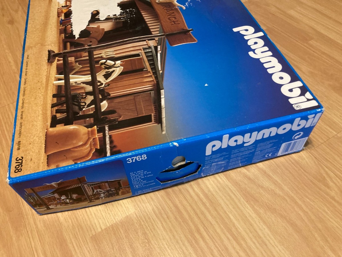 Playmobil 3768 Silver Ranch Playset IN BOX! Missing Some