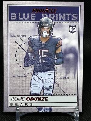 2024 Panini Encore #2 Rome Odunze Blue Prints Red Rookie Card /75 Chicago Bears