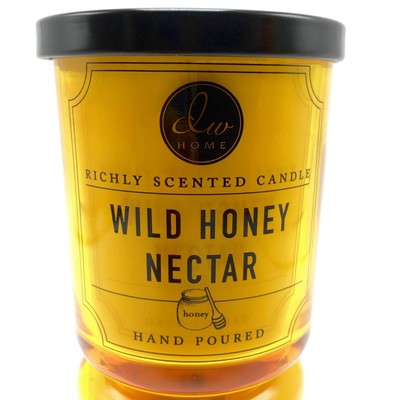 Wild Honey Nectar Richly Scented Candle Small Single , Yellow , 4 oz