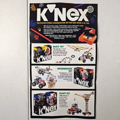 Vintage K'NEX Set 50015 Orange Hard Carry Case Intermediate for