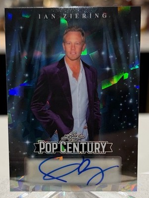 Ian Ziering 2026 Leaf Metal Pop Century Blue Cracked Ice Autograph