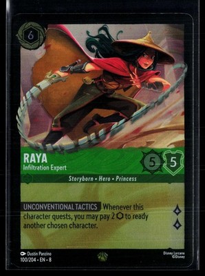 Raya - Infiltration Expert 100/204 Legendary Reign of Jafar Lorcana Cold Foil NM