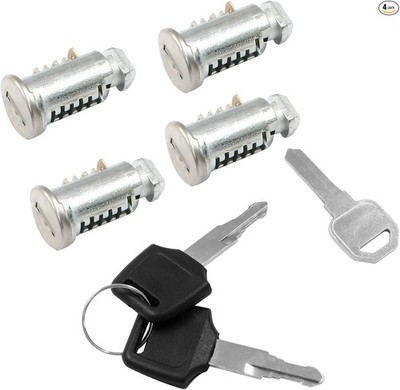 4 Pcs Lock Cylinders Replacement Set for Roof Rack System Components, Includes 4