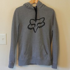 Fox Racing Hoodie Sweater Gray Size Medium